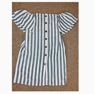 Off the Shoulder SheIn Button Up Dress